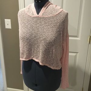 Mudd see through crop top sweater